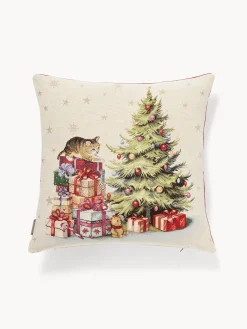 coincasa Cuscini Divano|Cuscini Natalizi|Cuscino 43x43 albero di Natale Gobelin Multicolor