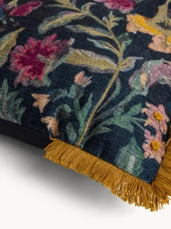 coincasa Cuscini|Cuscini Divano|Cuscino 45x45 cm con stampa floreale e frange Multicolor