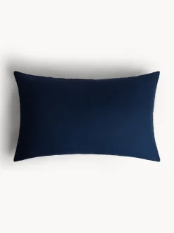 coincasa Cuscini|Cuscini Divano|Cuscino 45x65 cm in ciniglia ricamo floreale Blu scuro