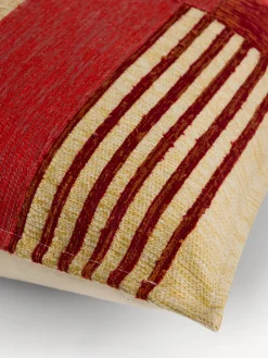 coincasa Cuscini|Cuscini Divano|Cuscino 45x45 cm in cotone con ricamo geometrico Rosso
