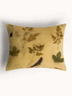 coincasa Cuscini|Cuscini Divano|Cuscino 40x50 cm in lino eco-print foliage Beige chiaro