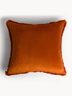 coincasa Cuscini|Cuscini Divano|Cuscino 50x50 cm in morbida pelliccia sintetica Arancione scuro