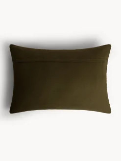 coincasa Cuscini|Cuscini Divano|Cuscino 40x60 cm in puro cotone jacquard motivo floreale Verde oliva