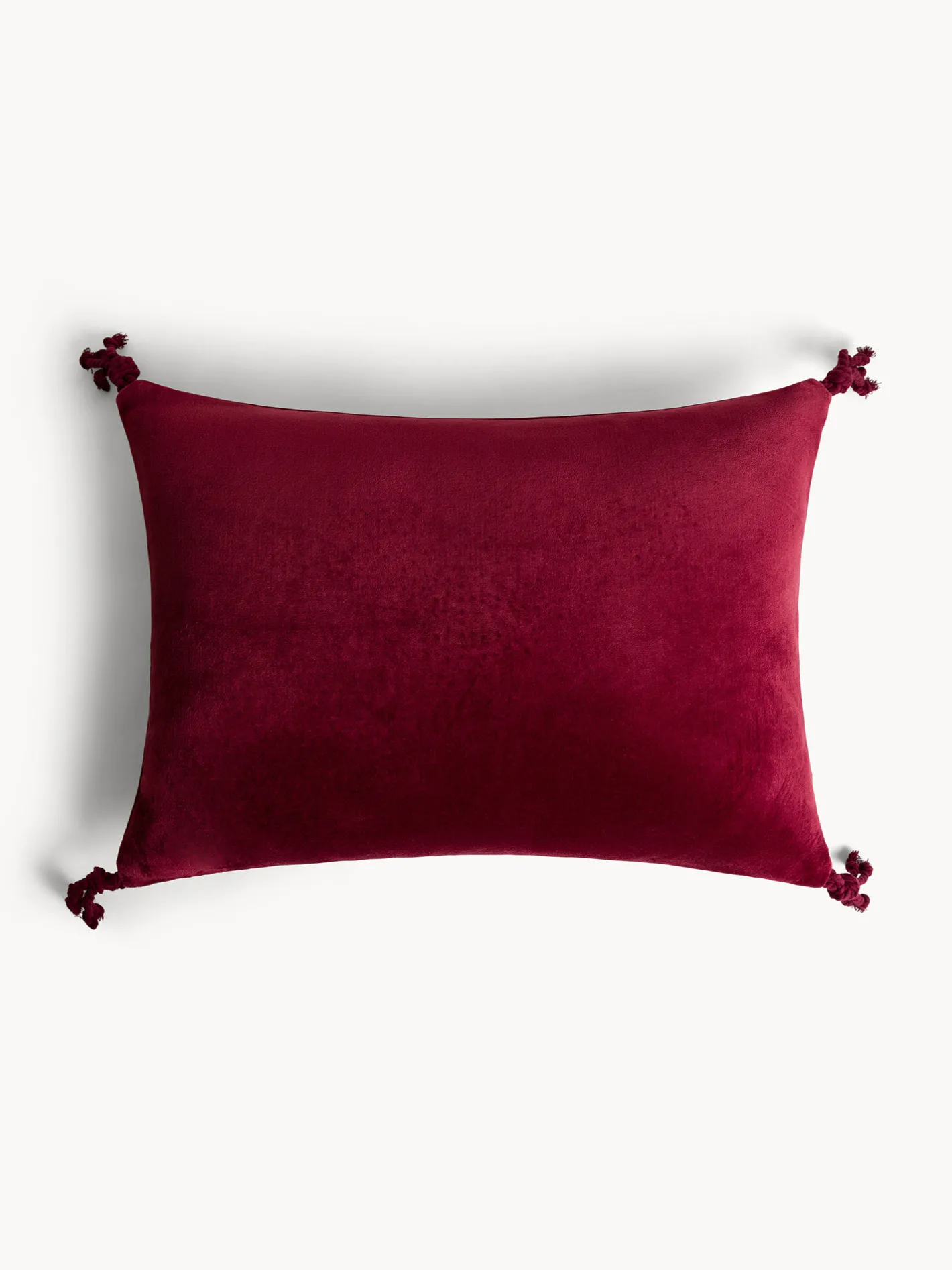 coincasa Cuscini Divano|Cuscini|Cuscino 35x50 cm in velluto con applicazioni Rosso ciliegia