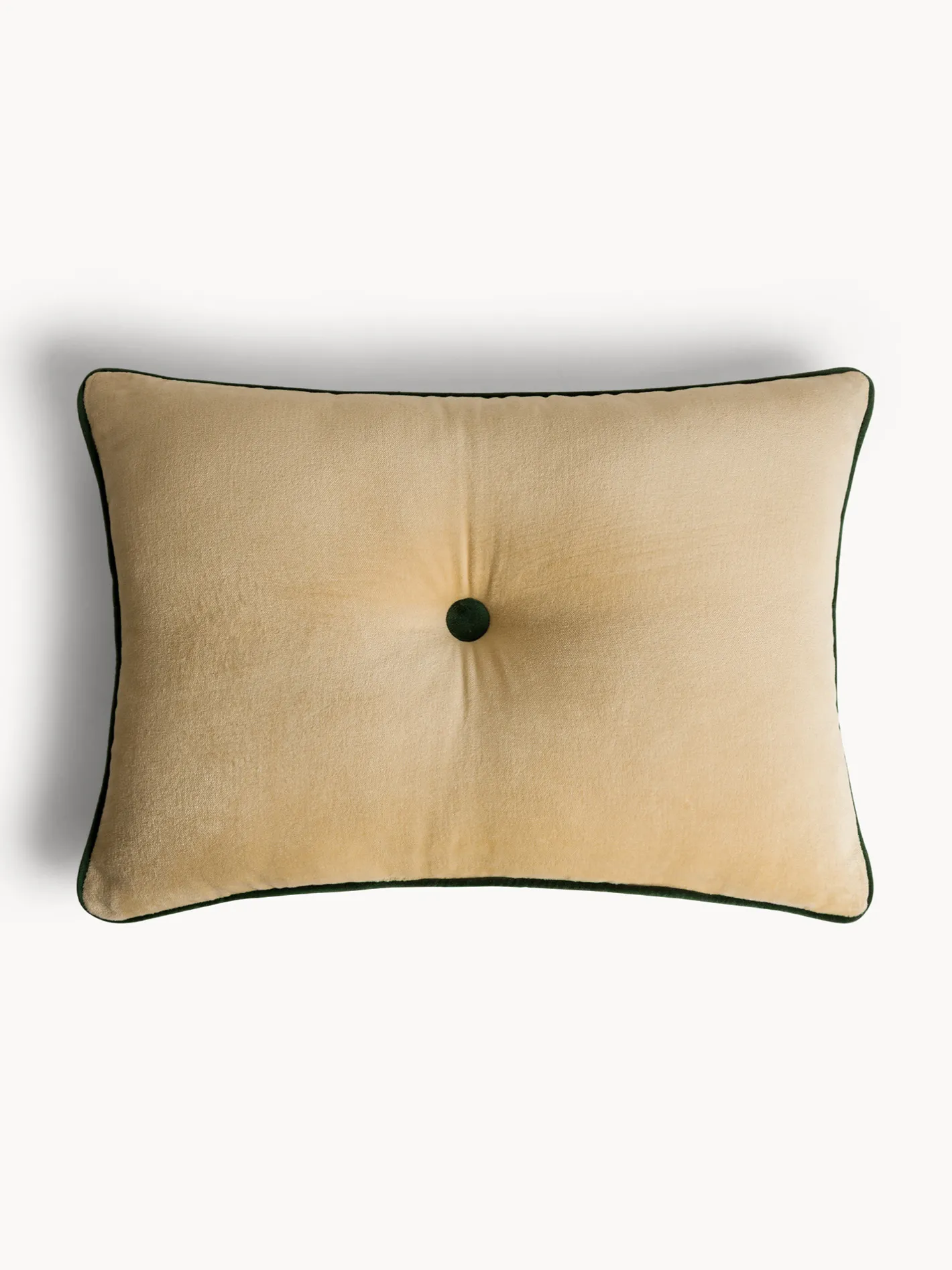 coincasa Cuscini|Cuscini Divano|Cuscino 35x50 cm in velluto con piping a contrasto Verde