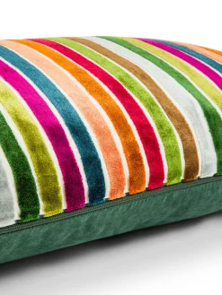 coincasa Cuscini|Cuscini Divano|Cuscino 35x55 cm in velluto jacquard a righe Giallo