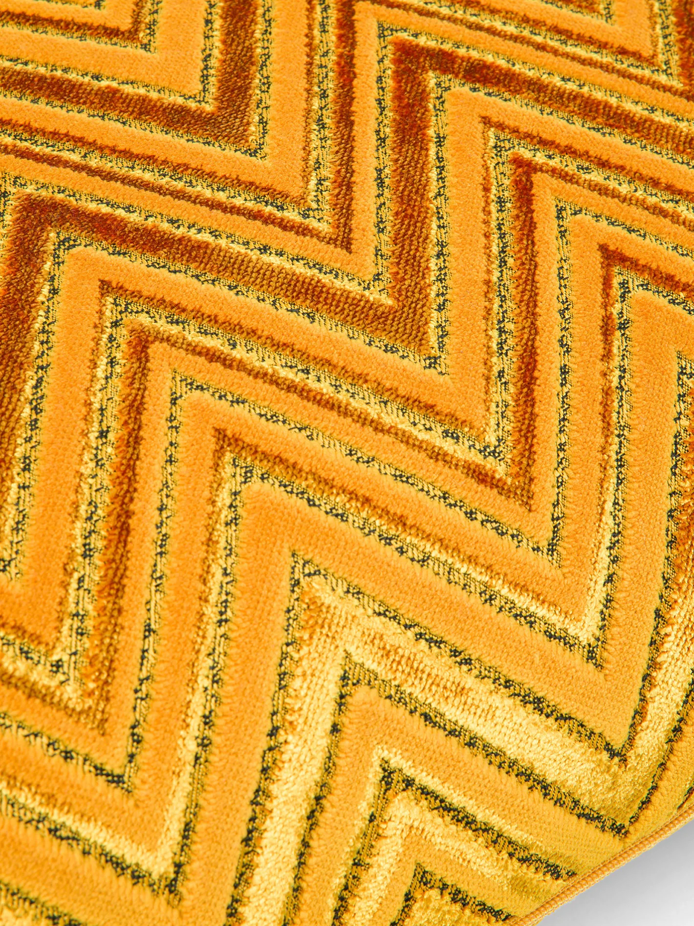 coincasa Cuscini|Cuscini Divano|Cuscino 35x55 cm in velluto jacquard motivo geometrico Giallo ocra