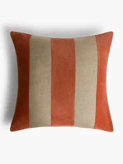 coincasa Cuscini|Cuscini Divano|Cuscino 50x50 cm in velluto righe a contrasto Rosa