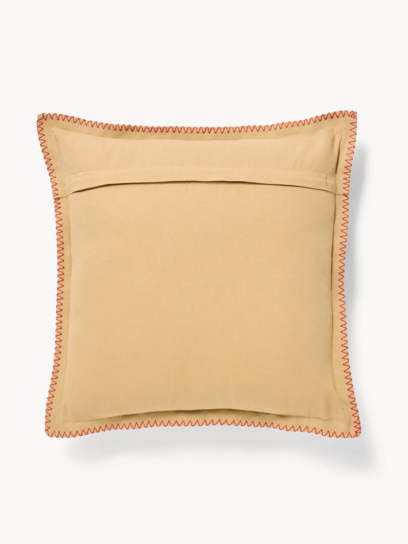 coincasa Cuscini Divano|Cuscini Natalizi|Cuscino 45x45 in cotone con ricamo a catenella Rosso