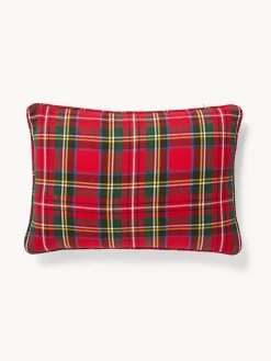 coincasa Cuscini Divano|Cuscini Natalizi|Cuscino 35x50 in cotone motivo tartan Rosso