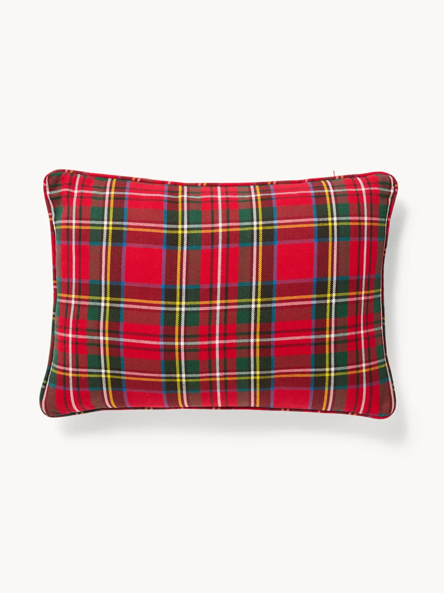 coincasa Cuscini Divano|Cuscini Natalizi|Cuscino 35x50 in cotone motivo tartan Rosso