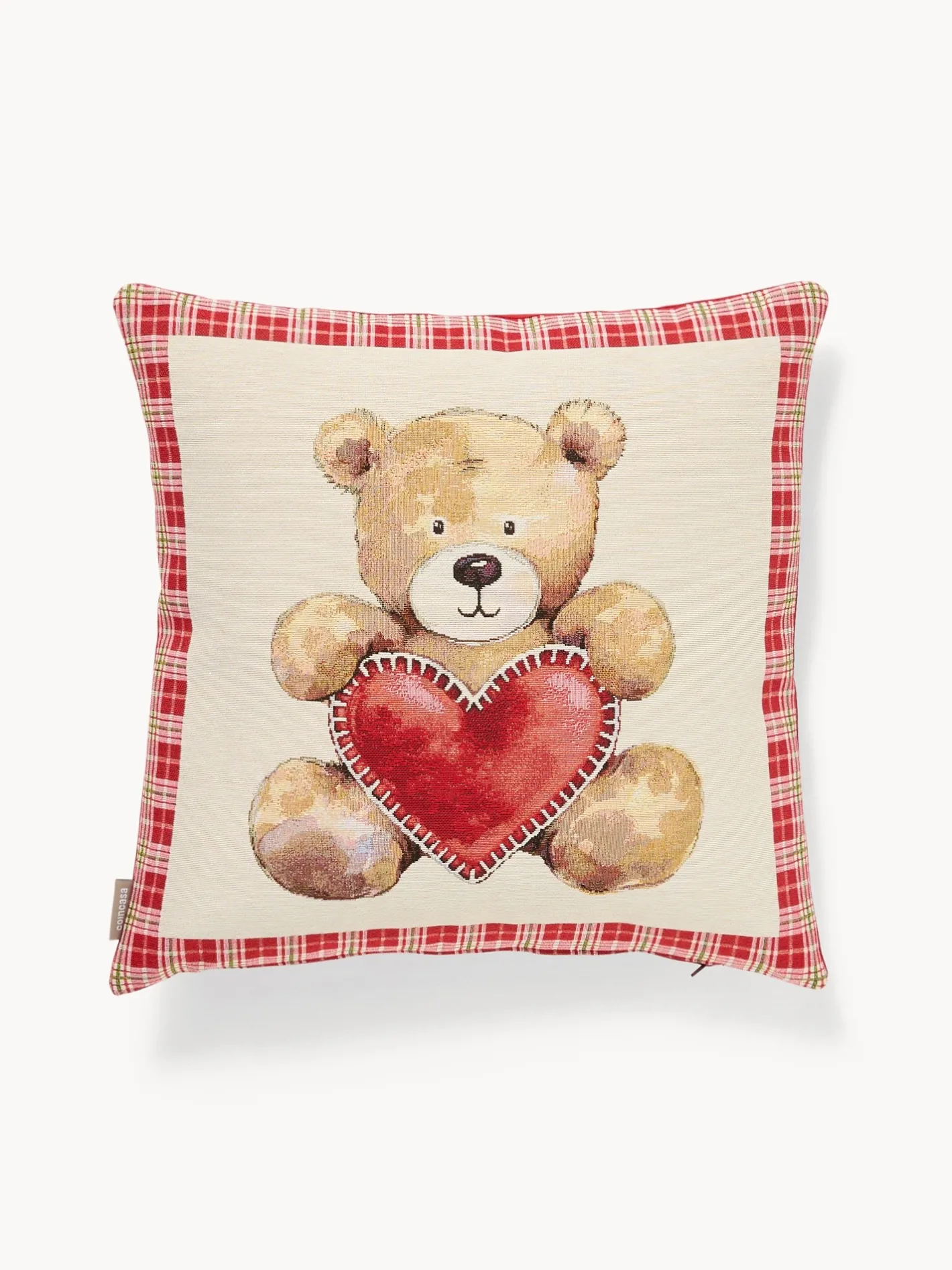 coincasa Cuscini Divano|Cuscini Natalizi|Cuscino 43x43 orsetto Gobelin Multicolor