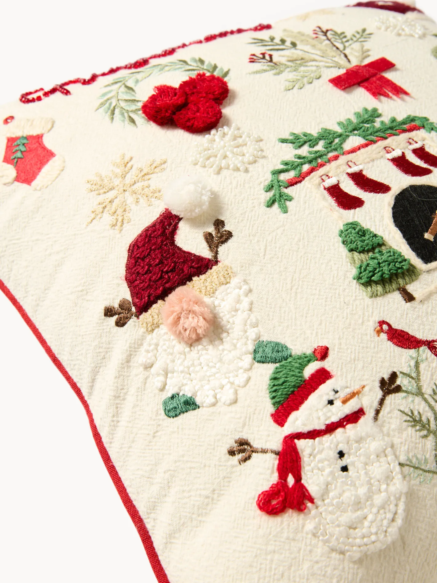 coincasa Cuscini Divano|Cuscini Natalizi|Cuscino 45x45 ricami natalizi Multicolor