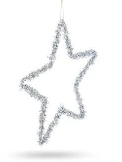 coincasa Altre Decorazioni Natalizie|Decorazione a stella in plastica Grigio argento