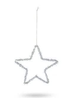 coincasa Altre Decorazioni Natalizie|Decorazione a stella in plastica Grigio argento