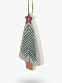coincasa Altre Decorazioni Natalizie|Decorazione in ceramica a forma di albero Bianco