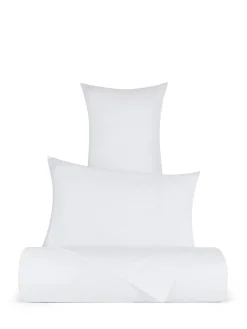 coincasa Biancheria Da Letto|Federe E Copricuscini|Federa in cotone percalle jacquard Portofino Bianco