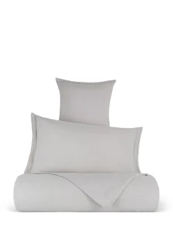 coincasa Biancheria Da Letto|Federe E Copricuscini|Federa in lino e cotone tinta unita Zefiro Grigio chiaro