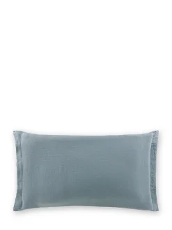 coincasa Biancheria Da Letto|Federe E Copricuscini|Federa in lino e cotone tinta unita Zefiro Blu