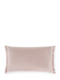 coincasa Biancheria Da Letto|Federe E Copricuscini|Federa in lino e cotone tinta unita Zefiro Rosa chiaro