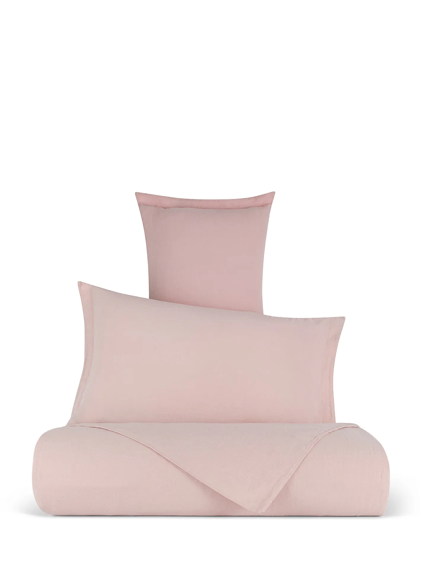 coincasa Biancheria Da Letto|Federe E Copricuscini|Federa in lino e cotone tinta unita Zefiro Rosa chiaro