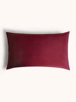 coincasa Biancheria Da Letto|Federe E Copricuscini|Federa in raso cotone lavato Rosso bordeaux