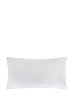 coincasa Biancheria Da Letto|Federe E Copricuscini|Federa ricamata in raso di cotone extra fine Portofino Bianco