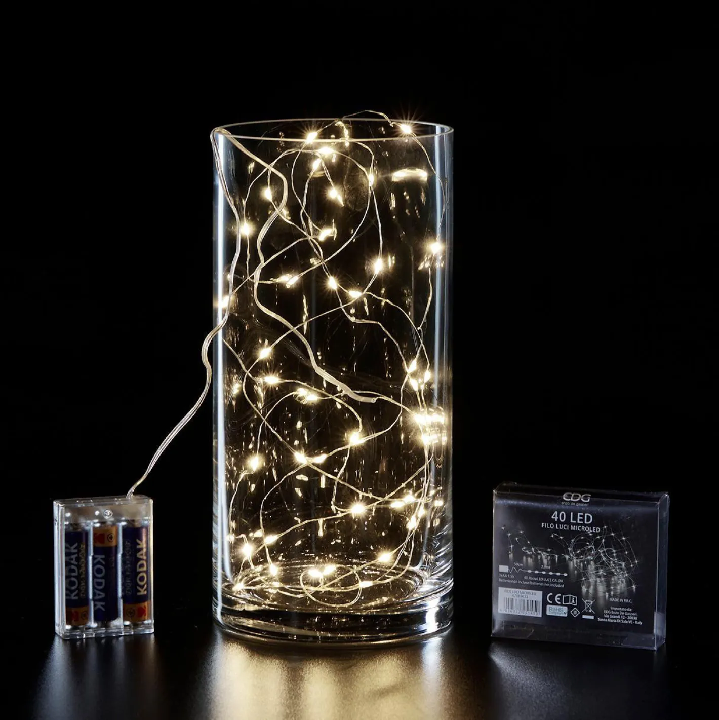 coincasa Luci Natalizie|Filo 40 micro led a luce calda Giallo