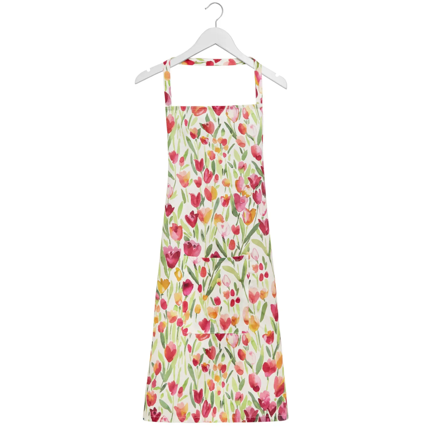 coincasa Grembiuli E Strofinacci|Grembiule da cucina panama di cotone stampa tulipani Multicolor