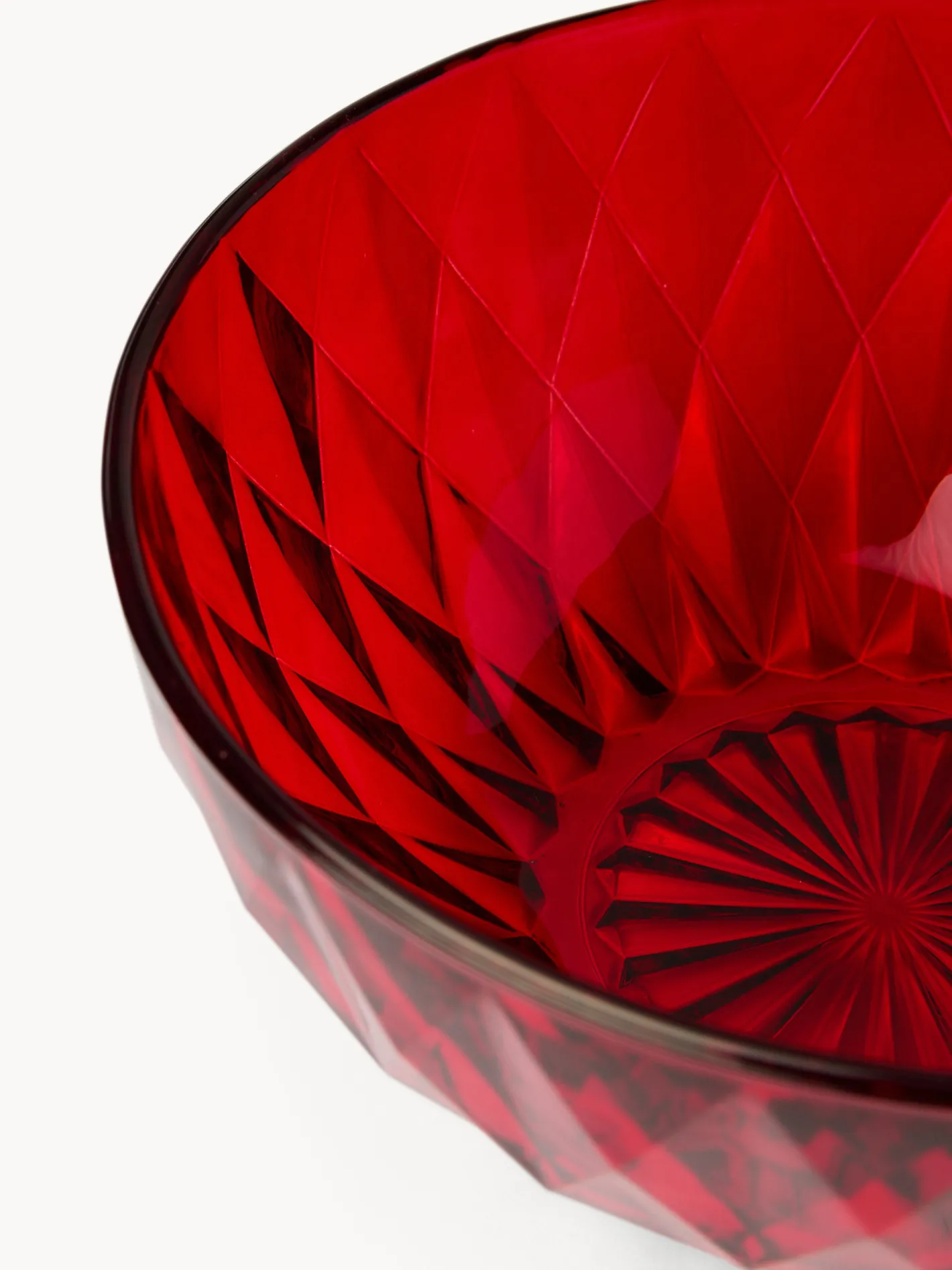 coincasa Insalatiere|Insalatiera in vetro spruzzato stampato Rosso