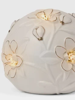 coincasa Altre Decorazioni Natalizie|Lampada a led in porcellana a forma di Pallina Bianco