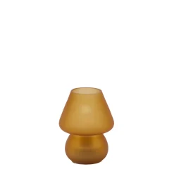 coincasa Lanterne E Vasi Da Esterno|Illuminazione Interni|Lampada led in vetro, ricarica USB H15 Arancione ambra