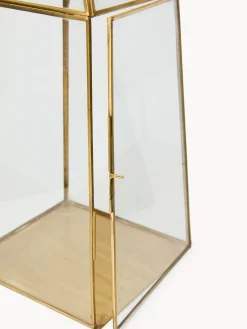 coincasa Lanterne, Candelieri E Portacandele|Altre Decorazioni Natalizie|Lanterna in vetro con finitura dorata Trasparente