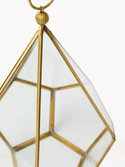 coincasa Lanterne, Candelieri E Portacandele|Altre Decorazioni Natalizie|Lanterna in vetro con finitura dorata Trasparente