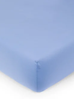 coincasa Biancheria Da Letto|Lenzuola Con Angoli|Lenzuolo con angoli in cotone percalle Zefiro Azzurro