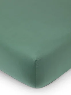 coincasa Biancheria Da Letto|Lenzuola Con Angoli|Lenzuolo con angoli in cotone percalle Zefiro Verde scuro