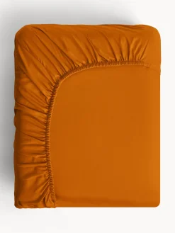 coincasa Biancheria Da Letto|Lenzuola Con Angoli|Lenzuolo con angoli in puro cotone tinta unita Arancione