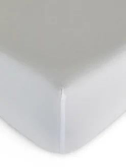 coincasa Biancheria Da Letto|Lenzuola Con Angoli|Lenzuolo con angoli raso di cotone tinta unita Zefiro Bianco