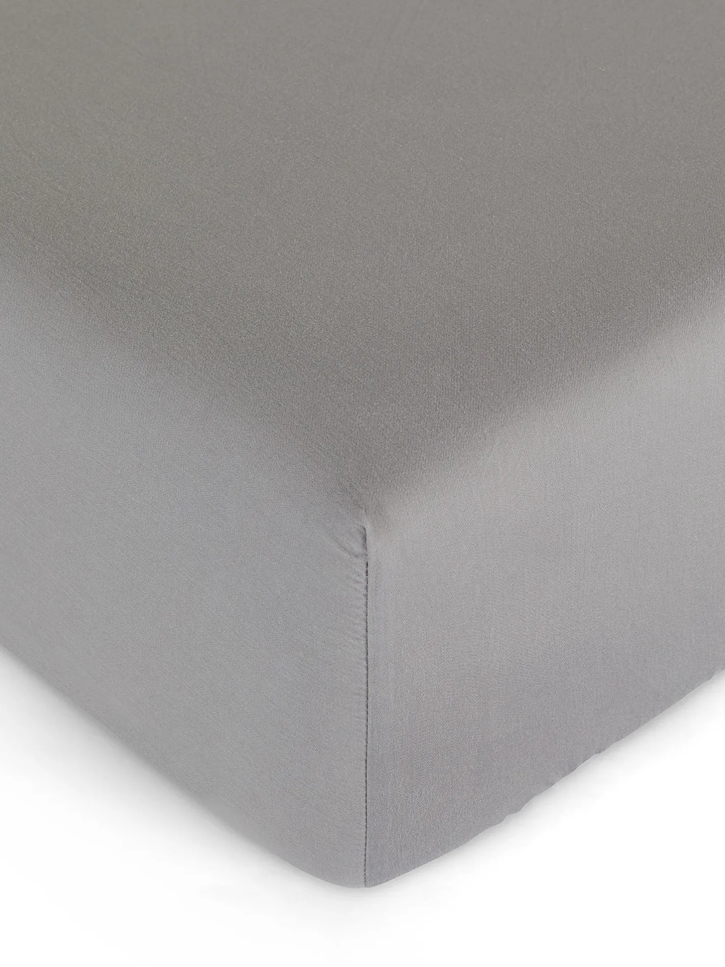 coincasa Biancheria Da Letto|Lenzuola Con Angoli|Lenzuolo con angoli raso di cotone tinta unita Zefiro Grigio scuro