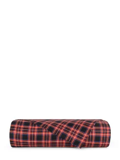 coincasa Lenzuola|Camera Da Letto|Lenzuolo liscio caldo cotone tartan Nero/Rosso
