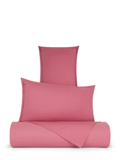 coincasa Biancheria Da Letto|Lenzuola|Lenzuolo liscio in cotone percalle Zefiro Rosa scuro