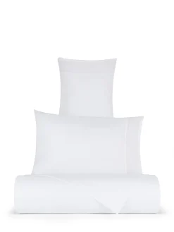 coincasa Biancheria Da Letto|Lenzuola|Lenzuolo liscio in pregiato cotone percalle Portofino Bianco