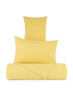 society limonta Biancheria Da Letto|Lenzuola|Lenzuolo liscio percalle di cotone stampato Special Capsule SOCIETY Made in Italy per Coincasa Giallo limone