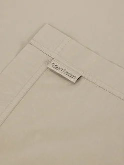 society limonta Biancheria Da Letto|Lenzuola|Lenzuolo liscio percalle di cotone stampato Special Capsule SOCIETY Made in Italy per Coincasa Beige scuro