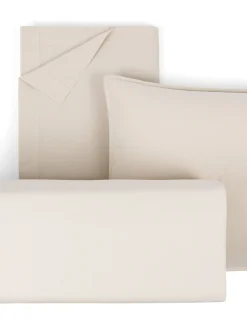 society limonta Biancheria Da Letto|Lenzuola|Lenzuolo liscio percalle di cotone stampato Special Capsule SOCIETY Made in Italy per Coincasa Beige