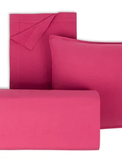 society limonta Biancheria Da Letto|Lenzuola|Lenzuolo liscio percalle di cotone stampato Special Capsule SOCIETY Made in Italy per Coincasa Rosso