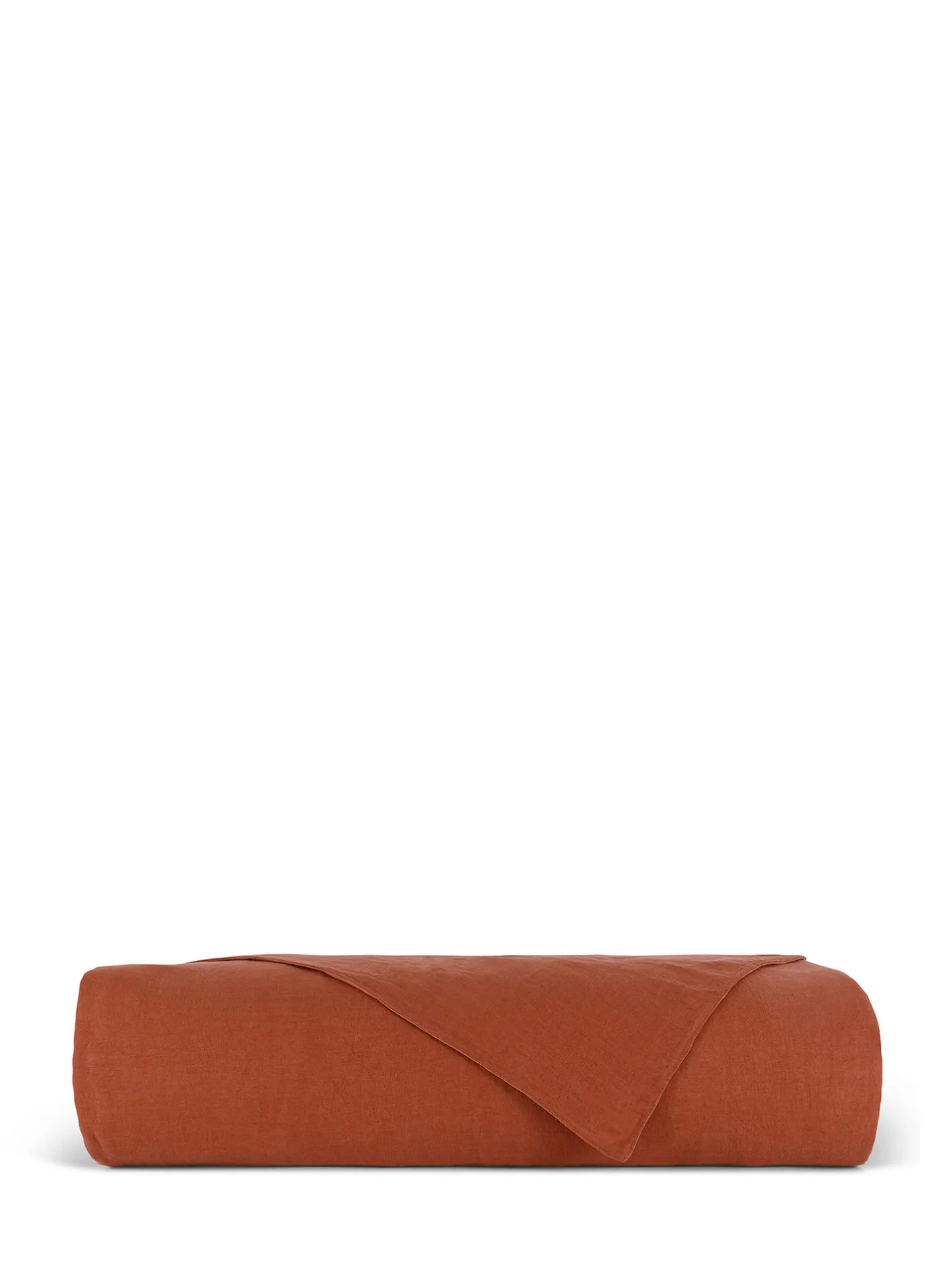 coincasa Lenzuola|Lenzuolo liscio puro lino tinta unita Zefiro Rosso mattone