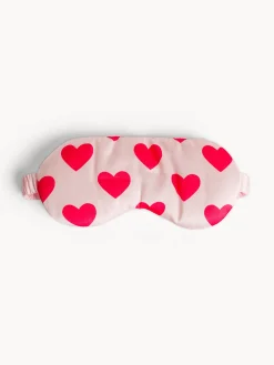 coincasa Homewear|Mascherina notte in tessuto setoso con stampa Rosa