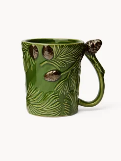 coincasa Tazze, Mug E Tazzine|Tazze, Mug E Tazzine Natalizie|Mug in ceramica decoro pigne Verde