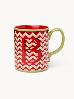 coincasa Tazze, Mug E Tazzine|Tazze, Mug E Tazzine Natalizie|Mug in ceramica lettera B Rosso